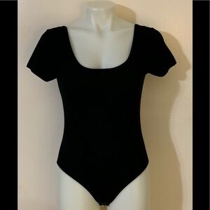 Heart & Hips Black Blouse Leotard Sz L